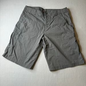 The North Face Mens Size 34 Cargo Shorts 6 Pocket Gray Hiking Outdoor 12” Inseam